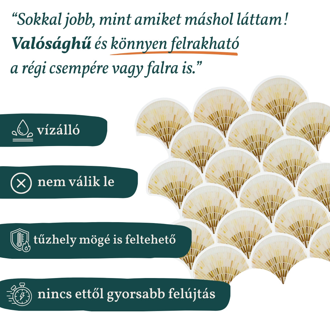 Stick&Done Falburkolat Cairo Beige - 10db - 30x30cm