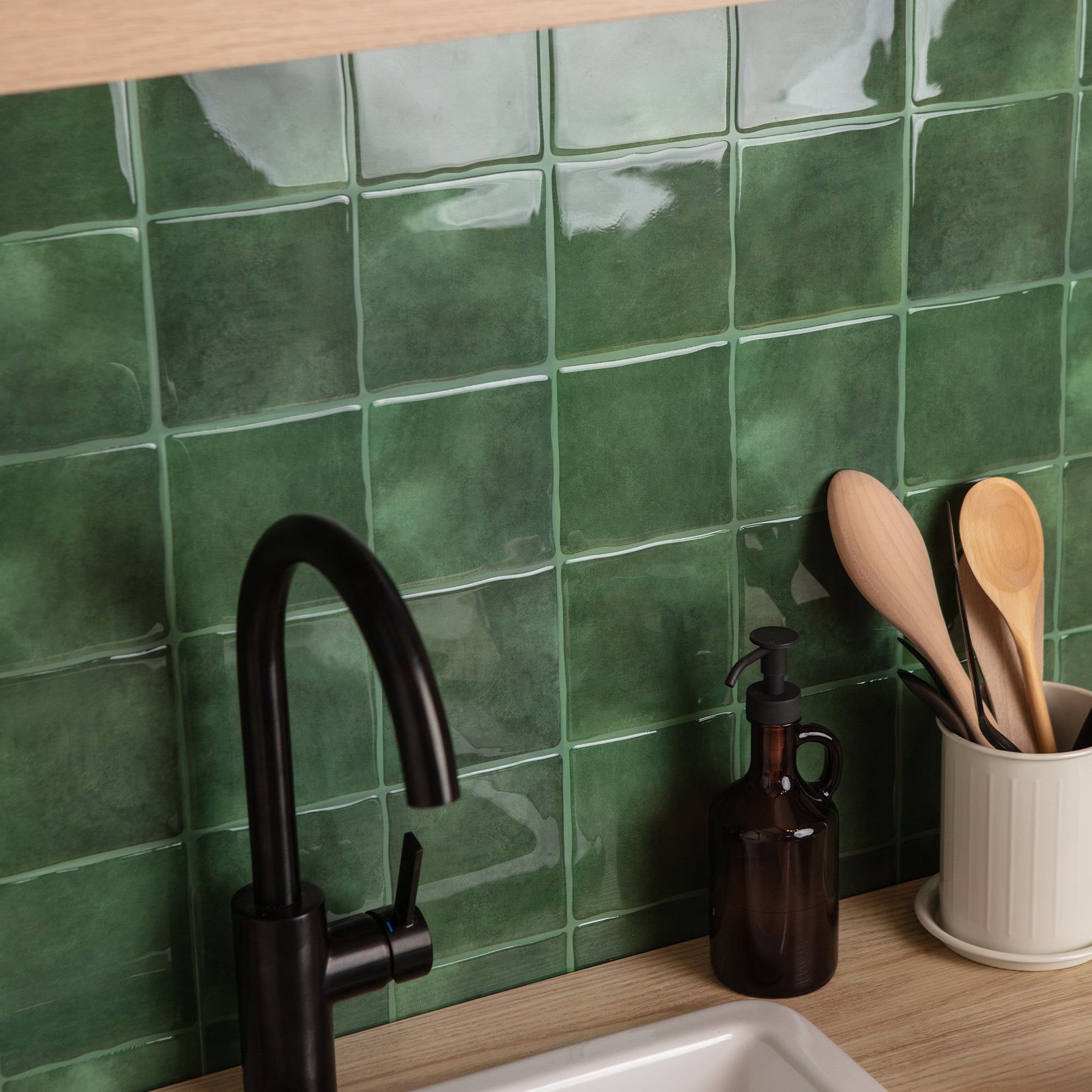 Stick&Done Falburkolat Madrid Green - 10db - 23x23cm