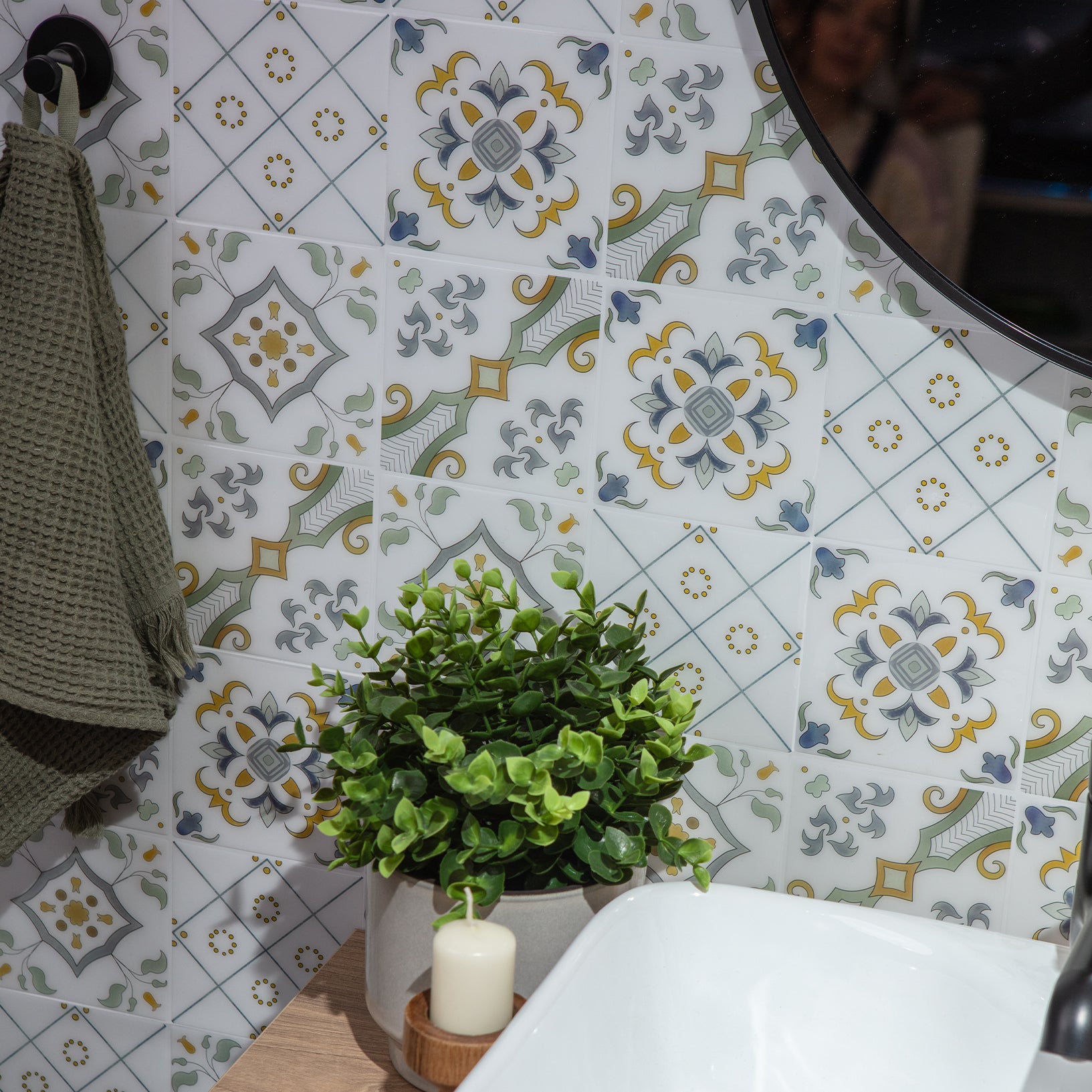 Stick&Done Falburkolat Madrid White - 10db - 23x23cm