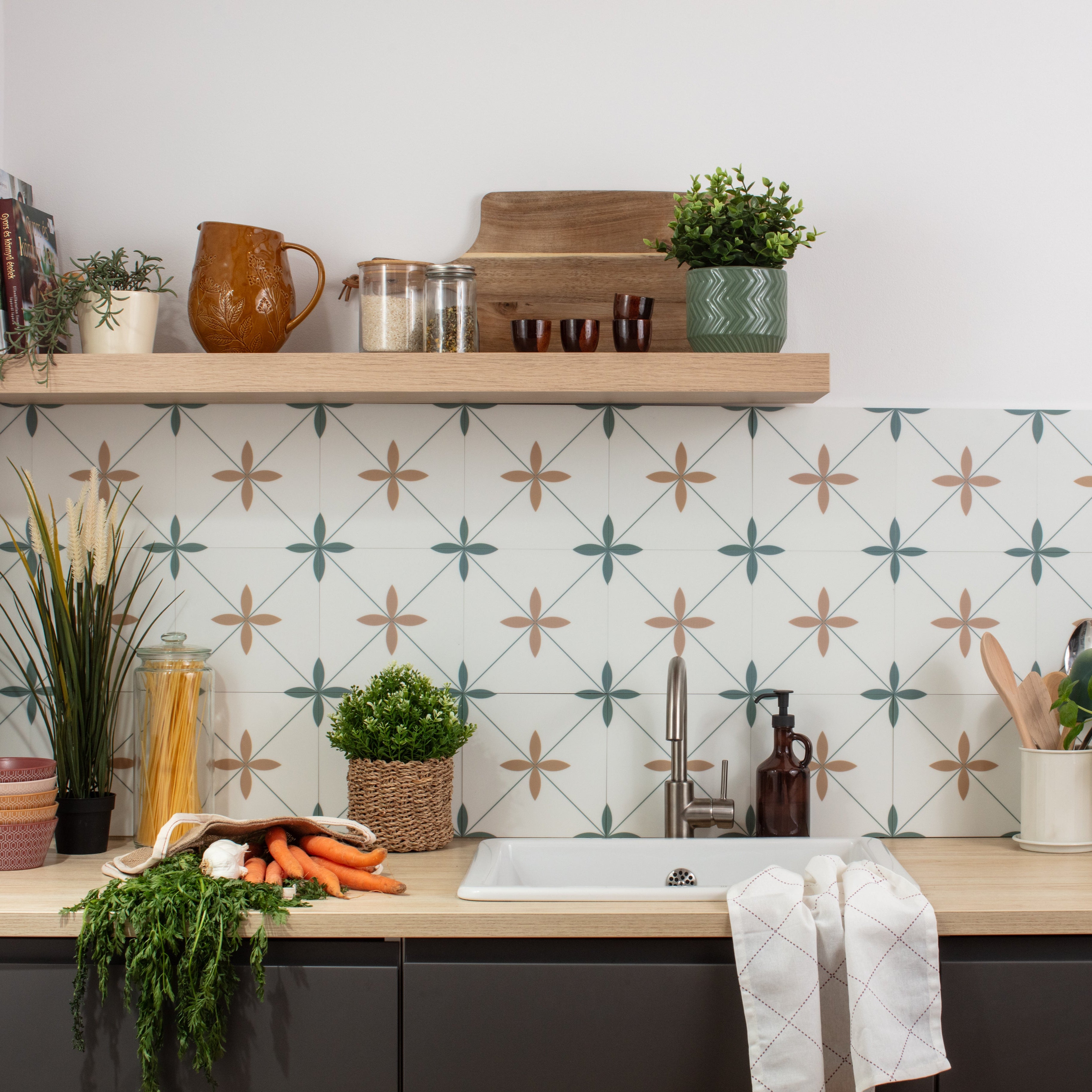 Stick&Done Pro Falburkolat Porto Flower - 10db - 20x20cm