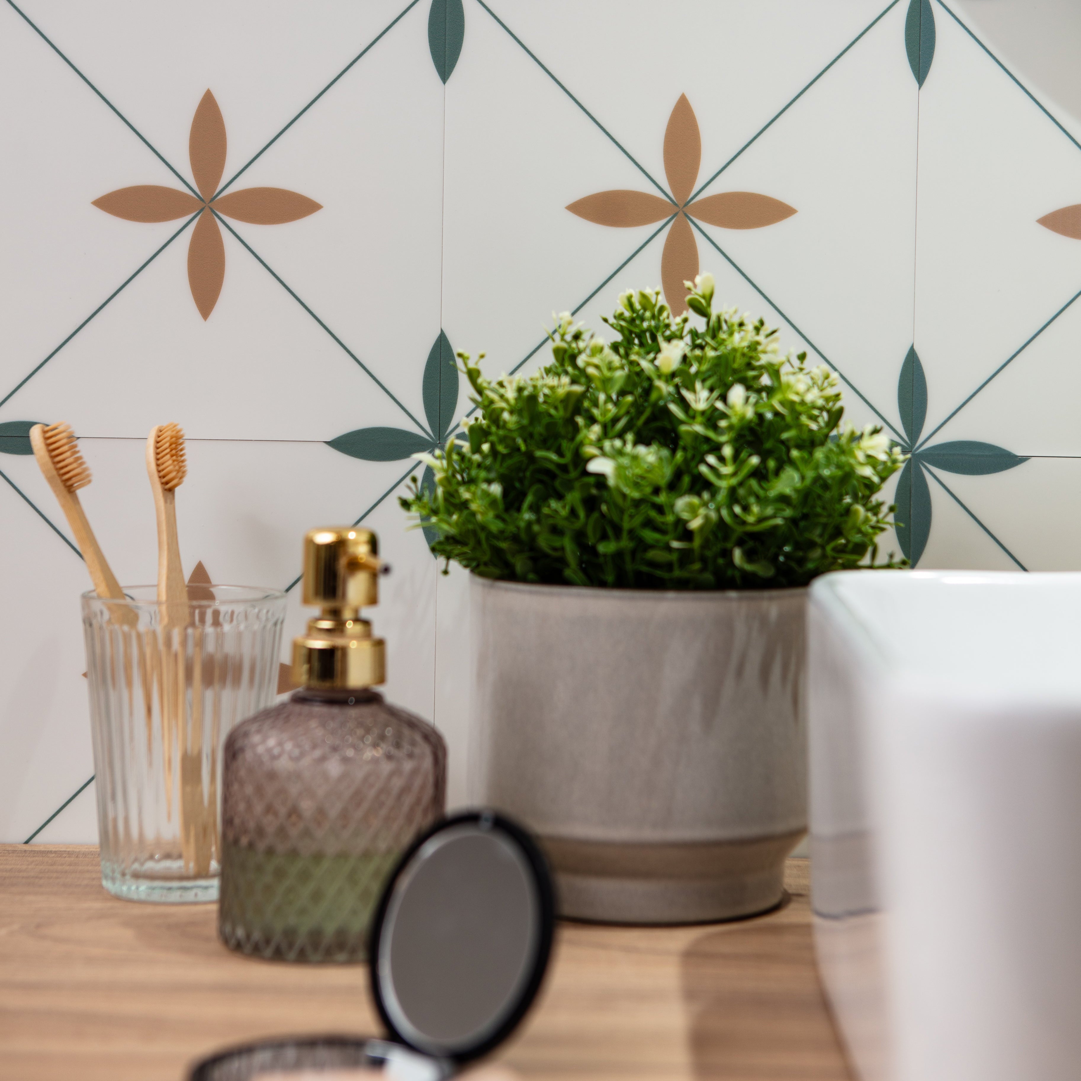 Stick&Done Pro Falburkolat Porto Flower - 10db - 20x20cm