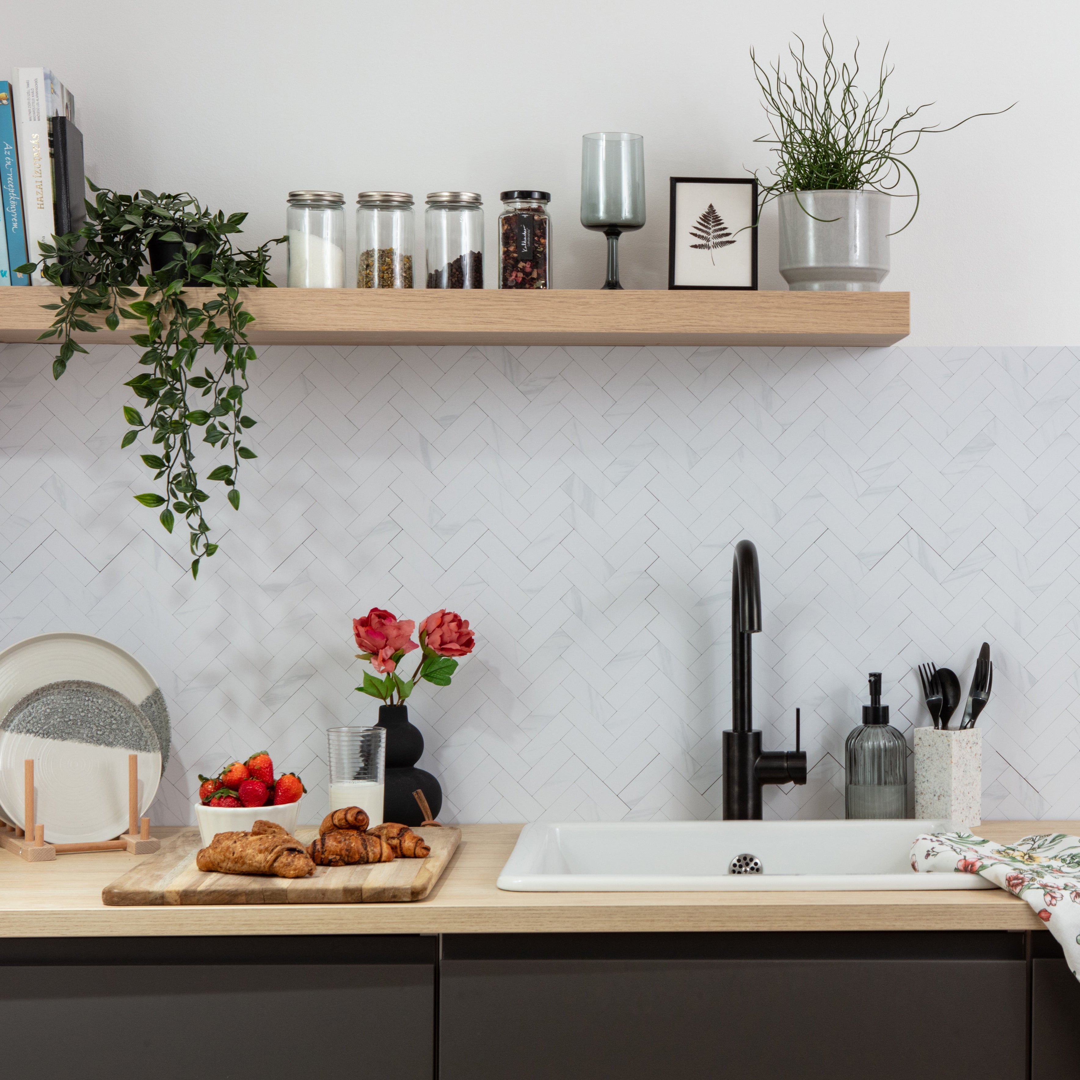 Stick&Done Pro Falburkolat Paris White - 10db - 32x28cm