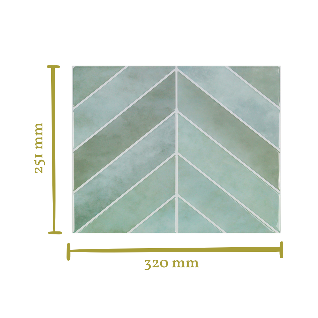 Stick&Done Falburkolat London Green - 10db - 32x25cm