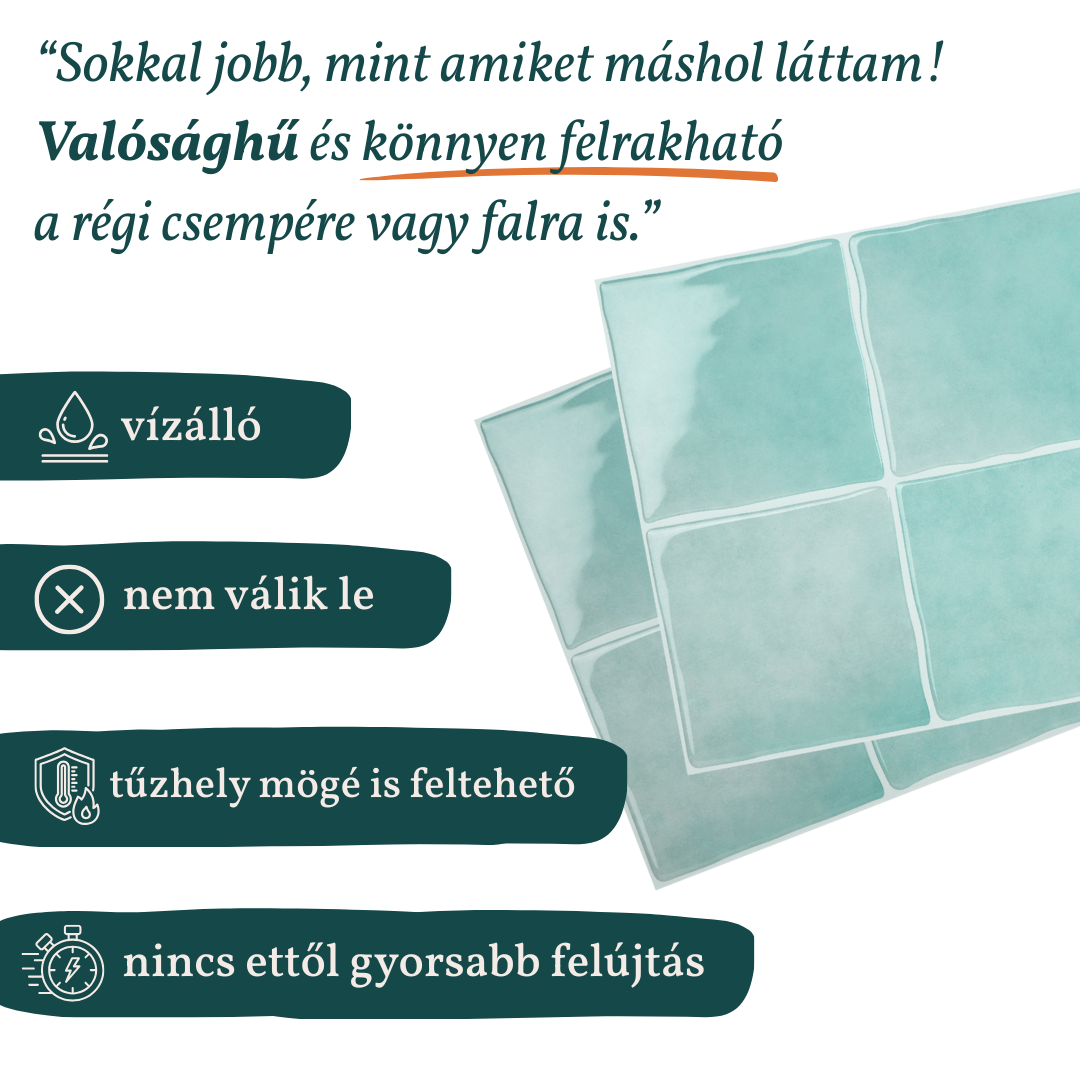 Stick&Done Falburkolat Madrid Blue - 10db - 23x23cm