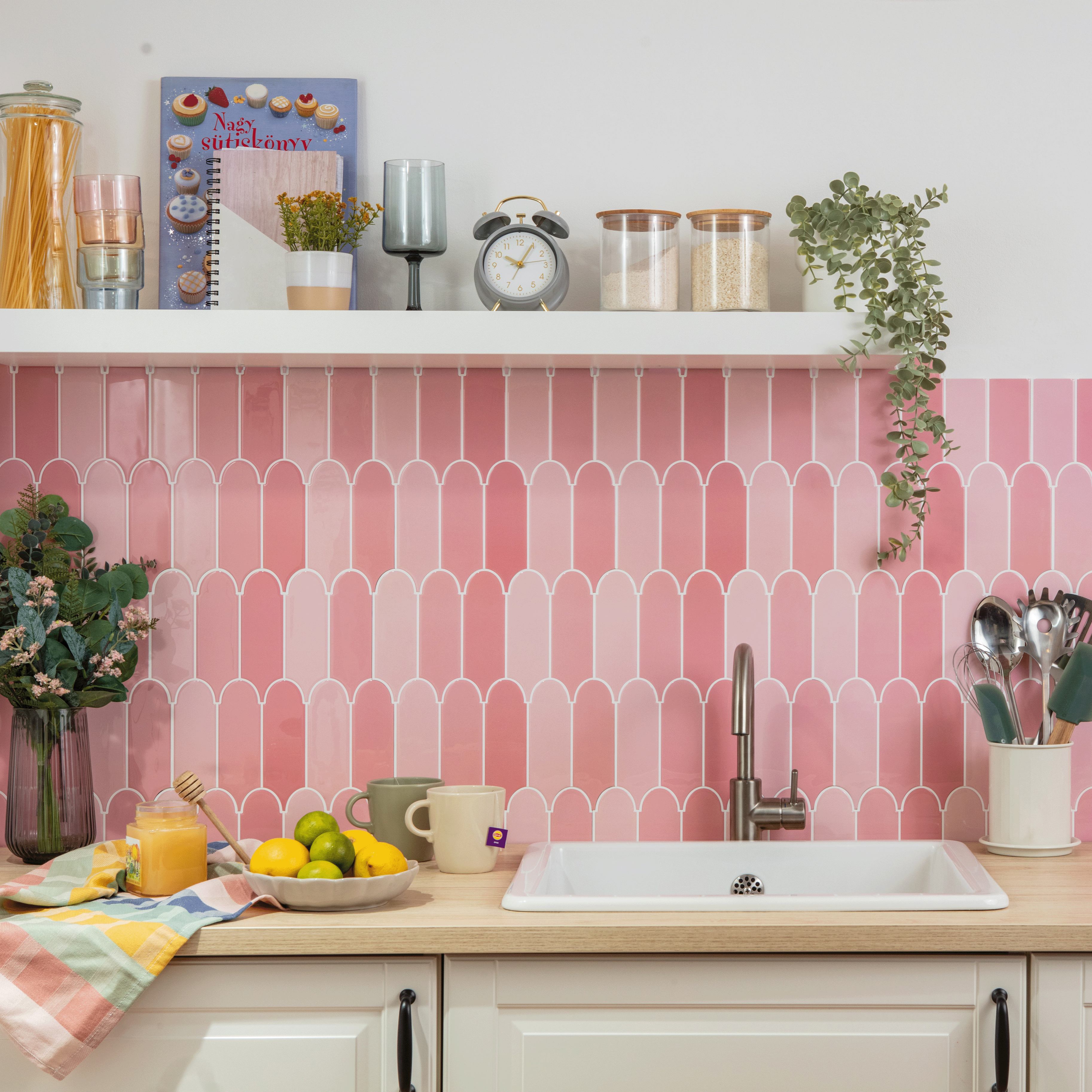 Stick&Done Falburkolat Morocco Pink - 10db - 30x30cm